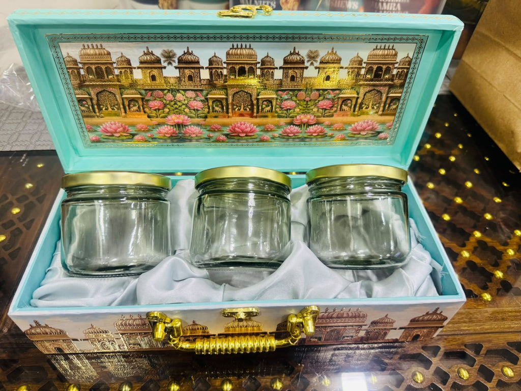Kerva Palace Box | Handcrafted Gift Box with 100g Almonds, Walnuts & Cashews